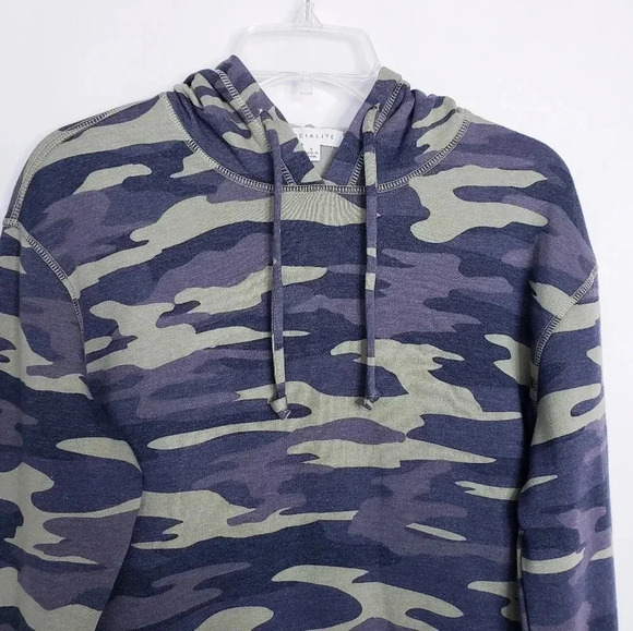 Socialite Jacket Hoodie Camo Green Multi-Color Pullover Fleece Lined Long Sleeve - Picture 4 of 13